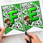 Banderines Feliz Cumpleaños Fútbol - Imagen 2