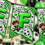 Banderines Feliz Cumpleaños Fútbol - Imagen 4