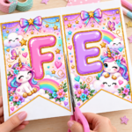 Banderines Feliz Cumpleaños Unicornio - Imagen 2