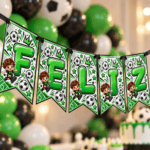 Banderines Feliz Cumpleaños Fútbol