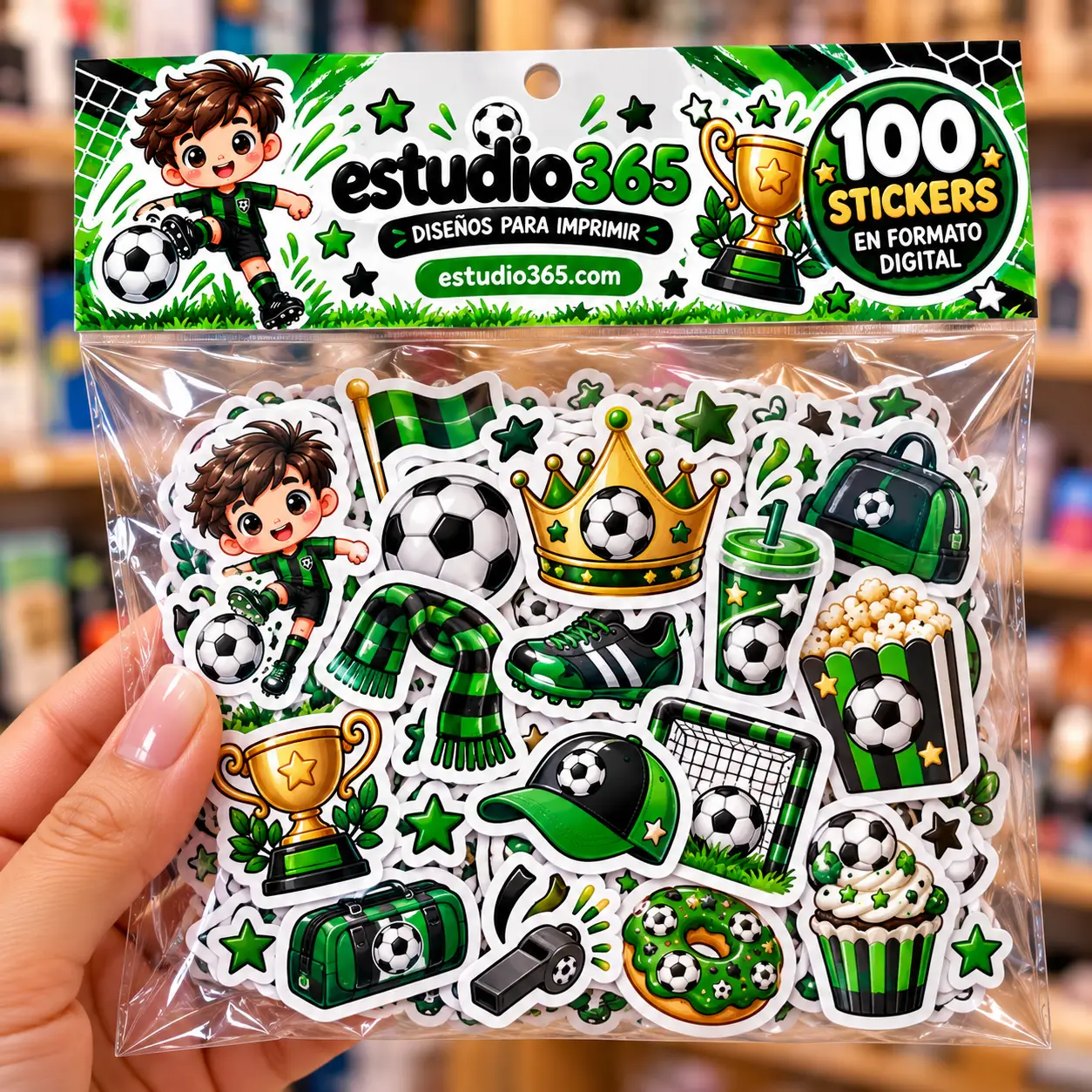 file_000000002840820e9712892d3e4abb47 Pack 100 Stickers Fútbol - Imagen 1