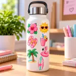 Pack 100 Stickers Verano Tropical - Imagen 2