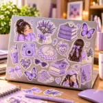 Pack 100 Stickers Lavanda Aesthetic - Imagen 3