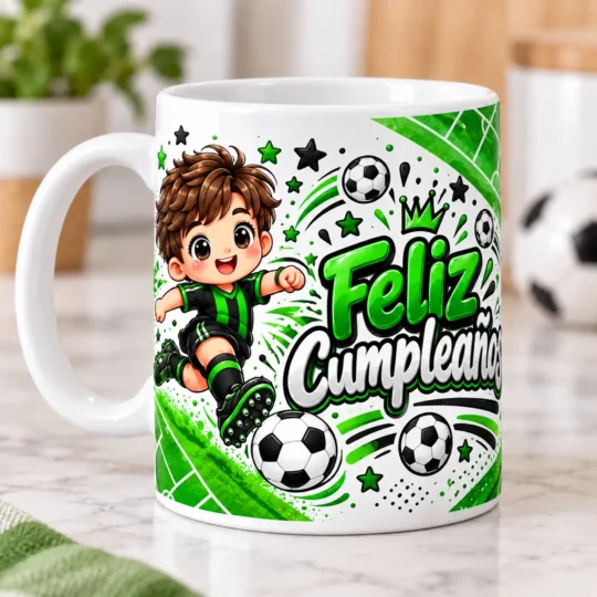 Diseño para Taza Cumpleaños Fútbol