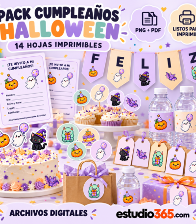 Mockup Pack de Cumpleaños Halloween