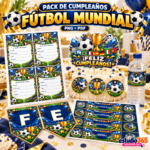 Mockup Pack de Cumpleaños Fútbol Mundial