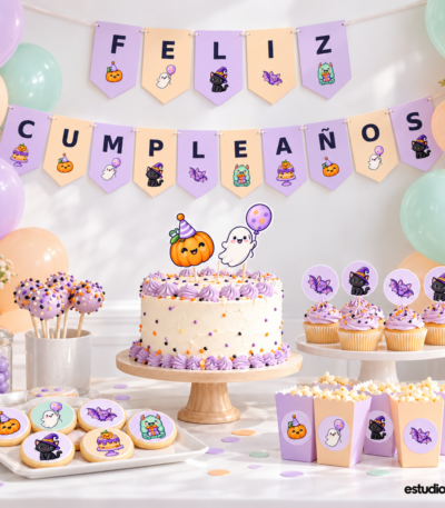 Mockup Pack de Cumpleaños Halloween