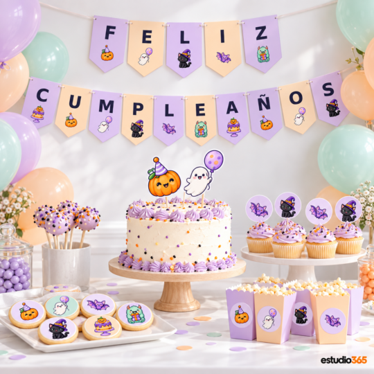 Mockup Pack de Cumpleaños Halloween