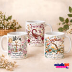 Mockup Pack de 12 Plantillas para Tazas Zodiaco