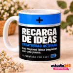 Mockup Pack de 10 plantillas para tazas Recarga y buen humor