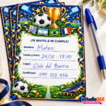 Mockup Pack de Cumpleaños Fútbol Mundial