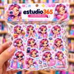 Pack de 100 Stickers Chica Kawaii - Imagen 2