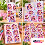 Pack de 100 Stickers Chica Kawaii - Imagen 3