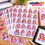 Pack de 100 Stickers Chica Kawaii - Imagen 4