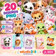 Pack Kawaii de Animales en PNG