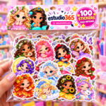 Pack de 100 Stickers Princesas Bebés - Imagen 2