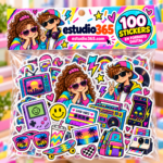 Pack de 100 Stickers Retro 80s y 90s - Imagen 2