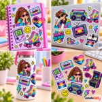Pack de 100 Stickers Retro 80s y 90s - Imagen 4