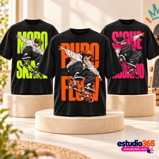 Camisetas Camisetas Skater 10 diseños PNG