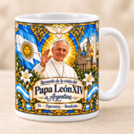 Pack de 10 Diseños para Tazas Papa León XIV Argentina - Imagen 6