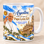 Pack de 10 Diseños para Tazas Papa León XIV Argentina