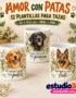 Mockup Pack de 12 Plantillas para Tazas Amor con Patas