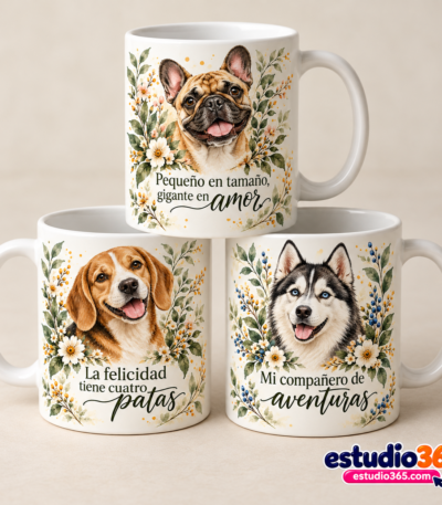 Mockup Pack de 12 Plantillas para Tazas Amor con Patas