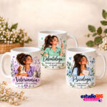 Mockup Pack de 12 Plantillas para Tazas Profesiones Femeninas