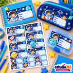 Pack de Etiquetas Escolares Astronautas Niño - Imagen 4