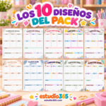 Pack Planner Semanal 10 Diseños A4 - Imagen 2