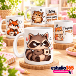 Pack de 10 Plantillas para Tazas Animales Enojados y Frases Graciosas - Imagen 2